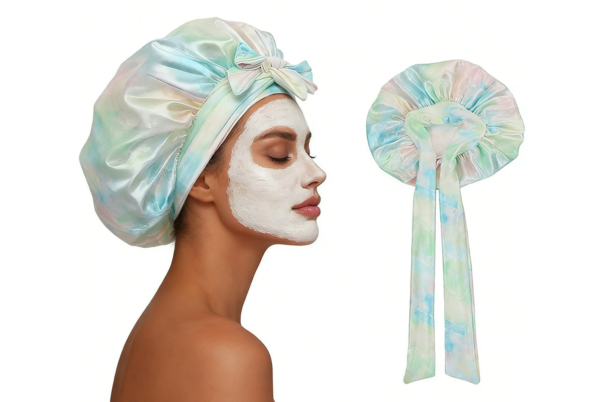 Satin Bonnet for Sleeping Double Layer Sleep Hair Bonnets Caps for Curly Braid Hair