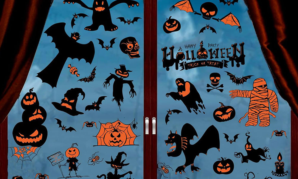 Halloween Static Cling Wall Window Decoration Sticker Set