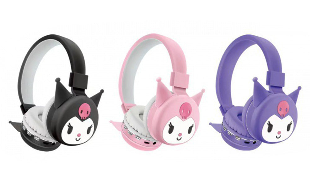 Cartoon Bluetooth Headphones with Foldable Lightweight Design for Kids