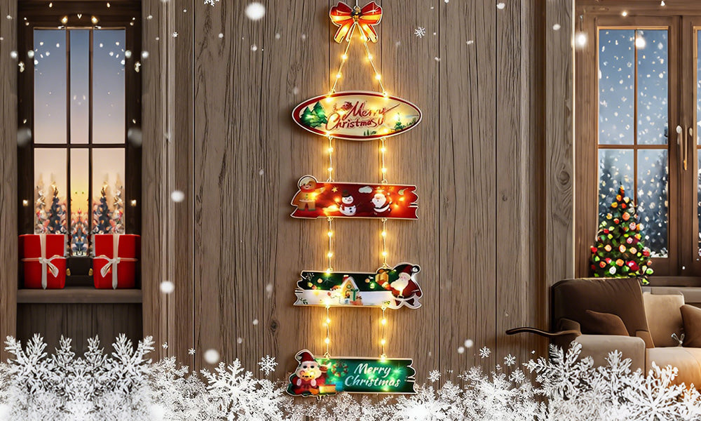 Christmas Door Light with 8 Modes for Home Holiday Decoration