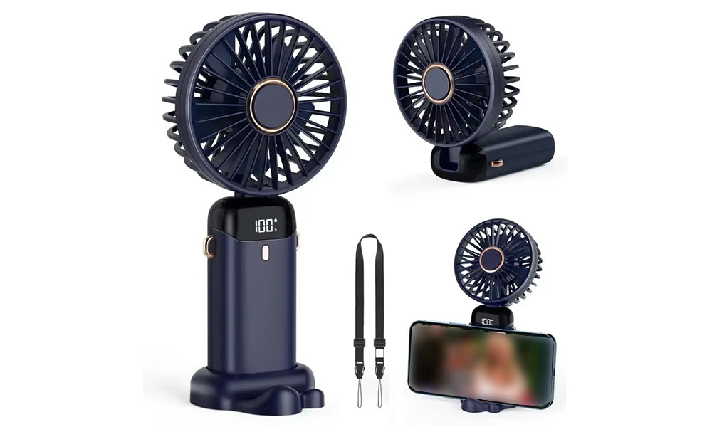 Portable USB Handheld Fan with LED Display