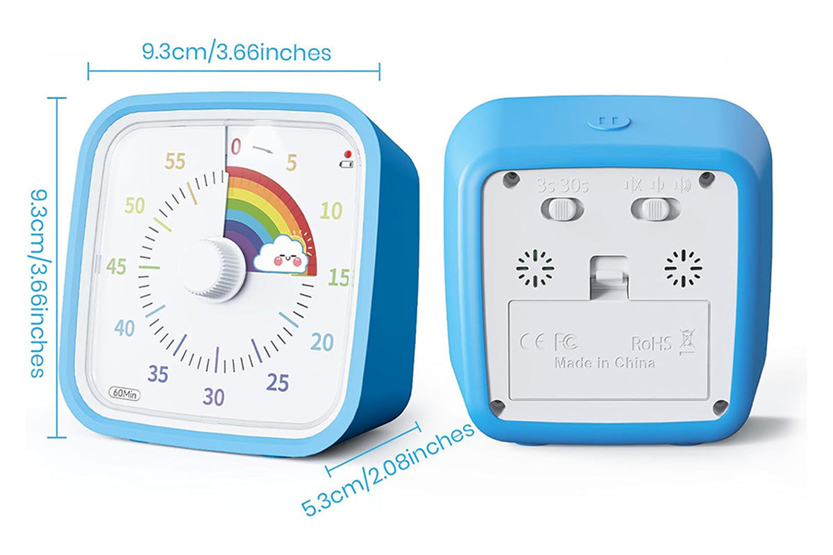 60-Minute Visual Countdown Timer Rainbow Disk Silent Time Management Tool