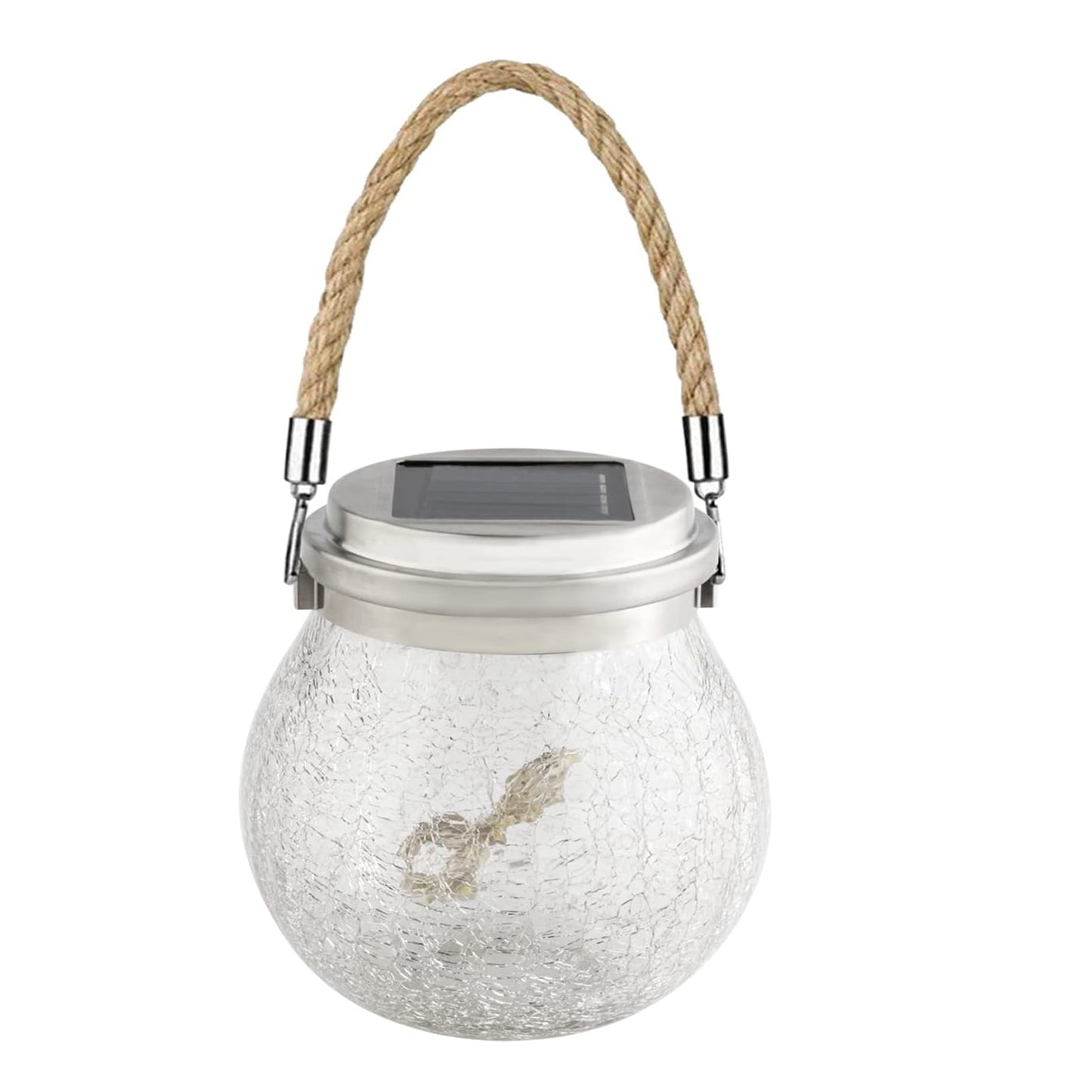 30LED Solar Light Hanging Outdoor Decoration Glass Bottle Lantern