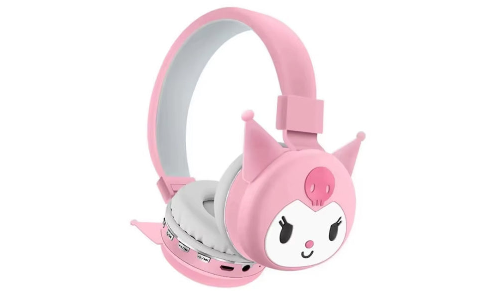 Cartoon Bluetooth Headphones with Foldable Lightweight Design for Kids