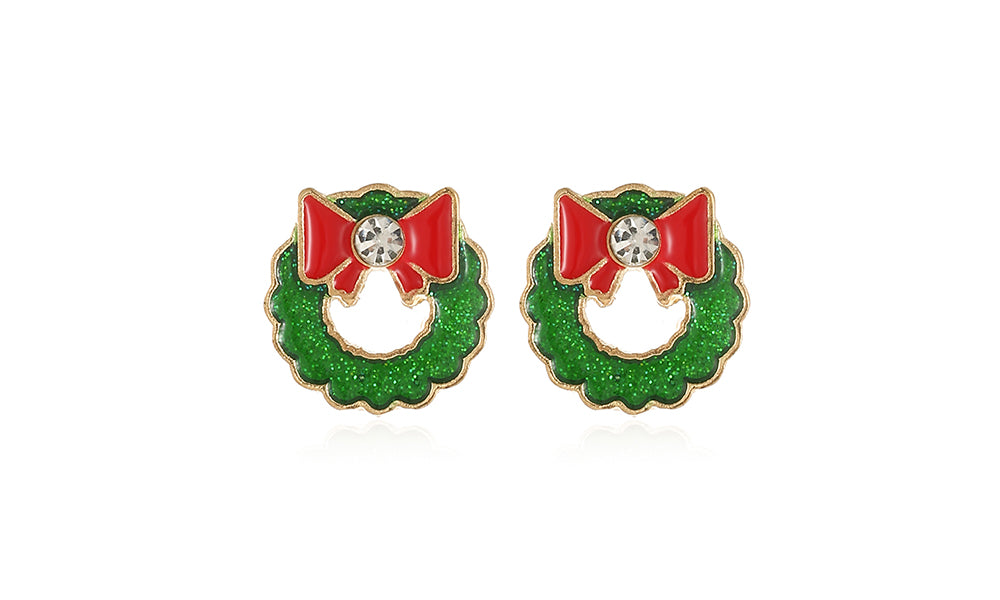 12 Pairs Christmas Earrings Set – Festive Stud Earrings