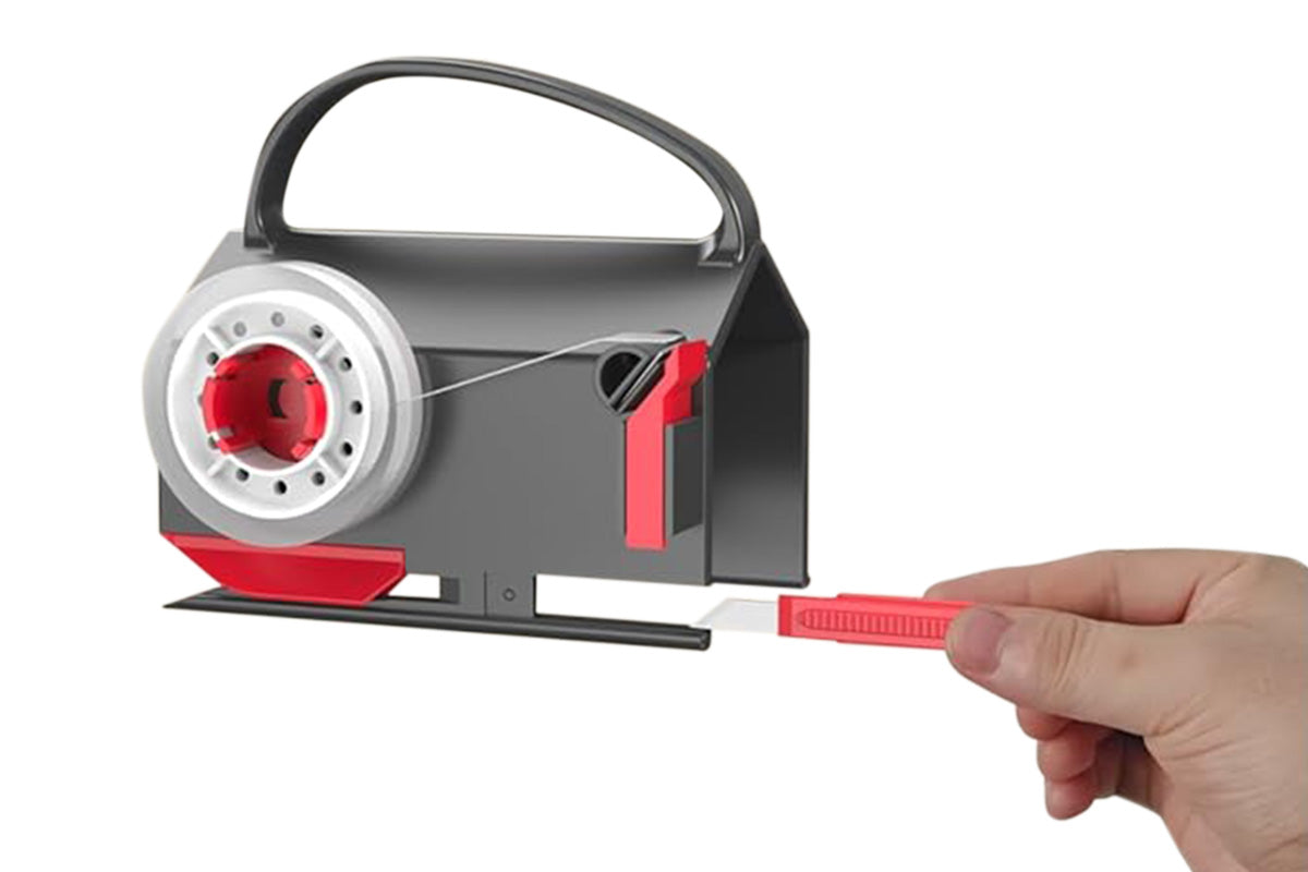 2-Pack Wrapping Paper Cutter and Tape Dispenser Dual-Use for Holiday Gift Wrap
