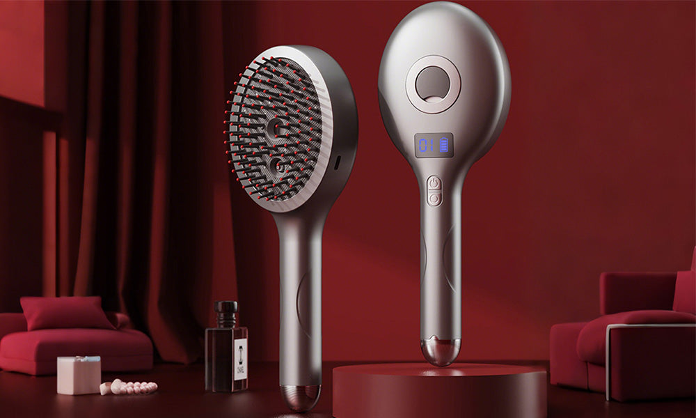 Rechargeable Electric Scalp Massage Comb with LCD Display
