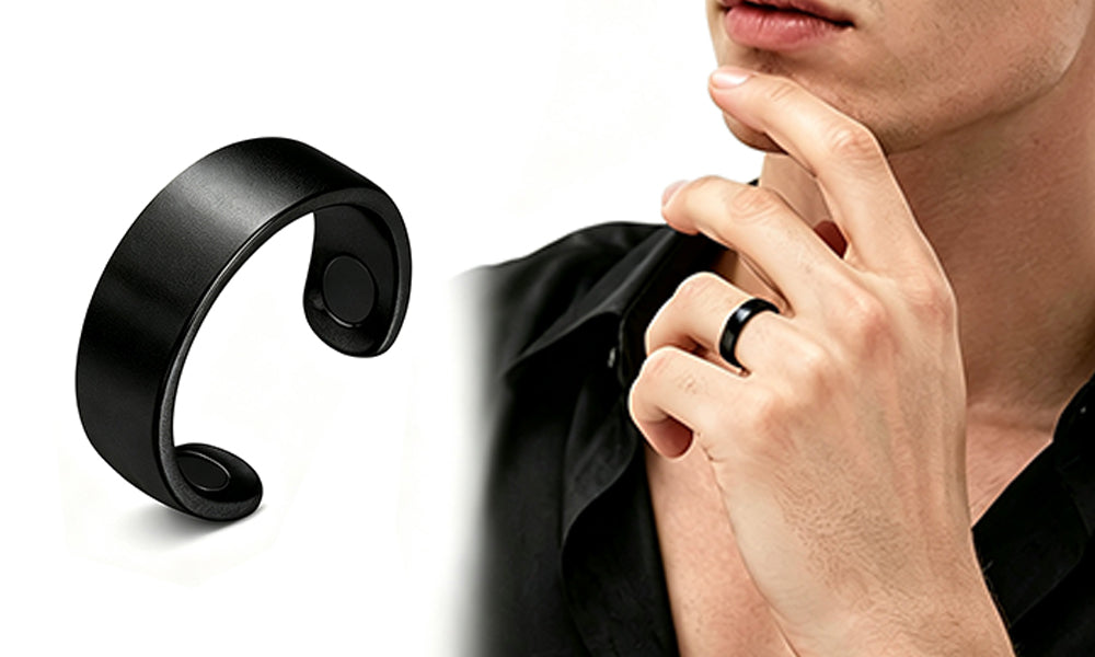 4PCS Open Adjustable Ring with Built In Attraction Piece