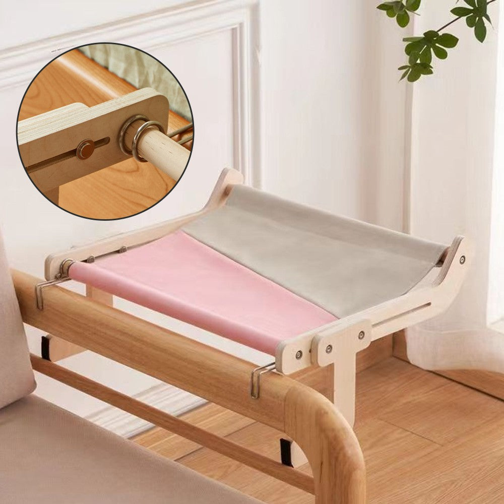 Adjustable Cat Window Perch Cat Hammock Hanging Cat Bed - Grey Pink