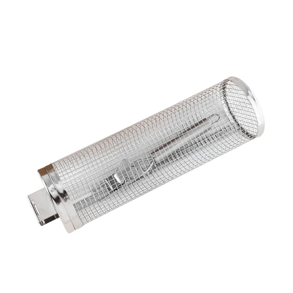 Set Of 3 Rolling Grill Basket BBQ Net Cylinder Barbecue Grilling Tube Cage