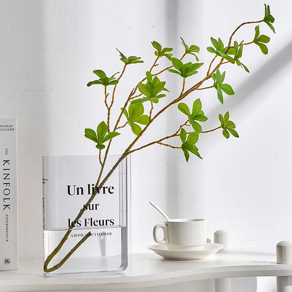 Plastic Clear Book Vase for Flowers Bookshelf Vase Decoration - ST4