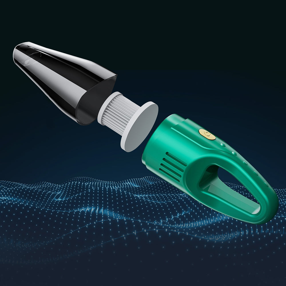 Portable Car Wireless Vacuum Cleaner Handheld Vacuum for Car Home Green