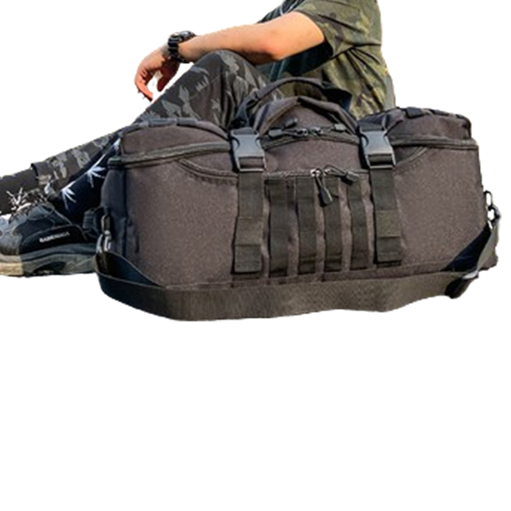 75L Military Tactical Backpack 3-in-1 Backpack Duffle Bag Messenger Pack Black
