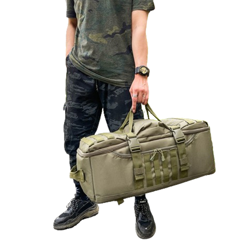 75L Military Tactical Backpack 3-in-1 Backpack Duffle Bag Messenger Pack Green