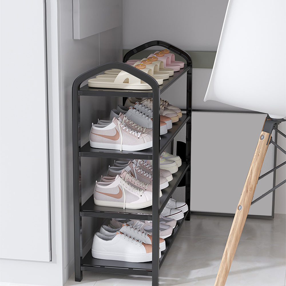 4-Tier Non Woven Fabric Shoe Shelf Rack Space Saving Stand Storage Organizer