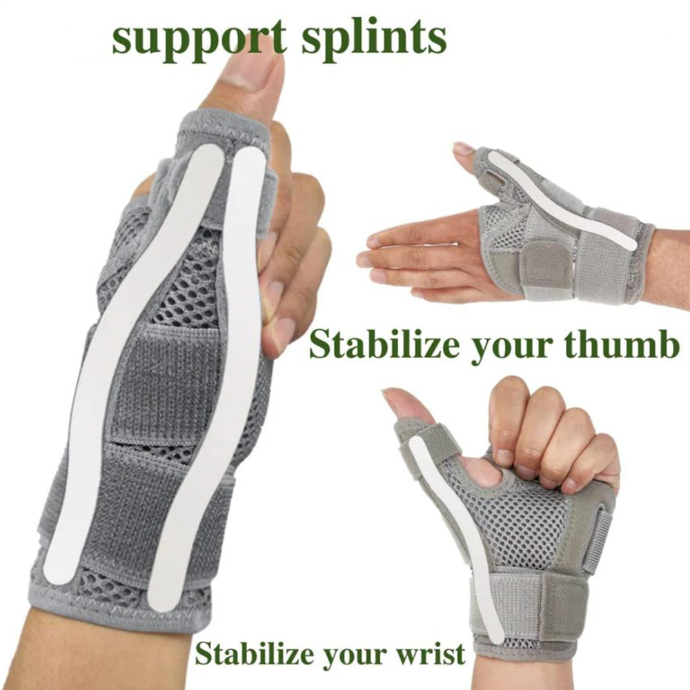 1Pcs Thumb Support Compression Band with Wrist Support Grey