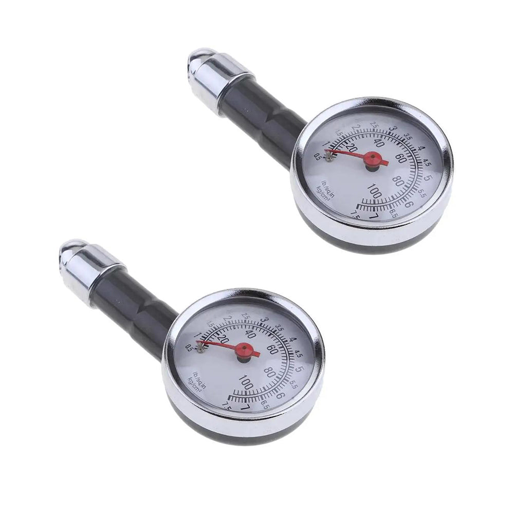 2Pcs Tire Pressure Guage Portable Car Bike Truck Tester Tyre Gauge Auto Dial