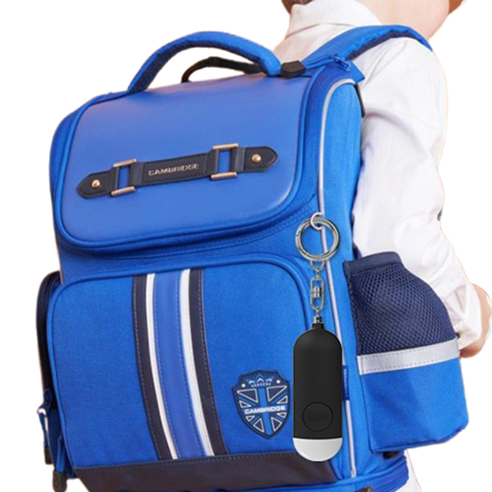 130dB Rechargeable Personal Safety Alarm Keychain with LED Light Black