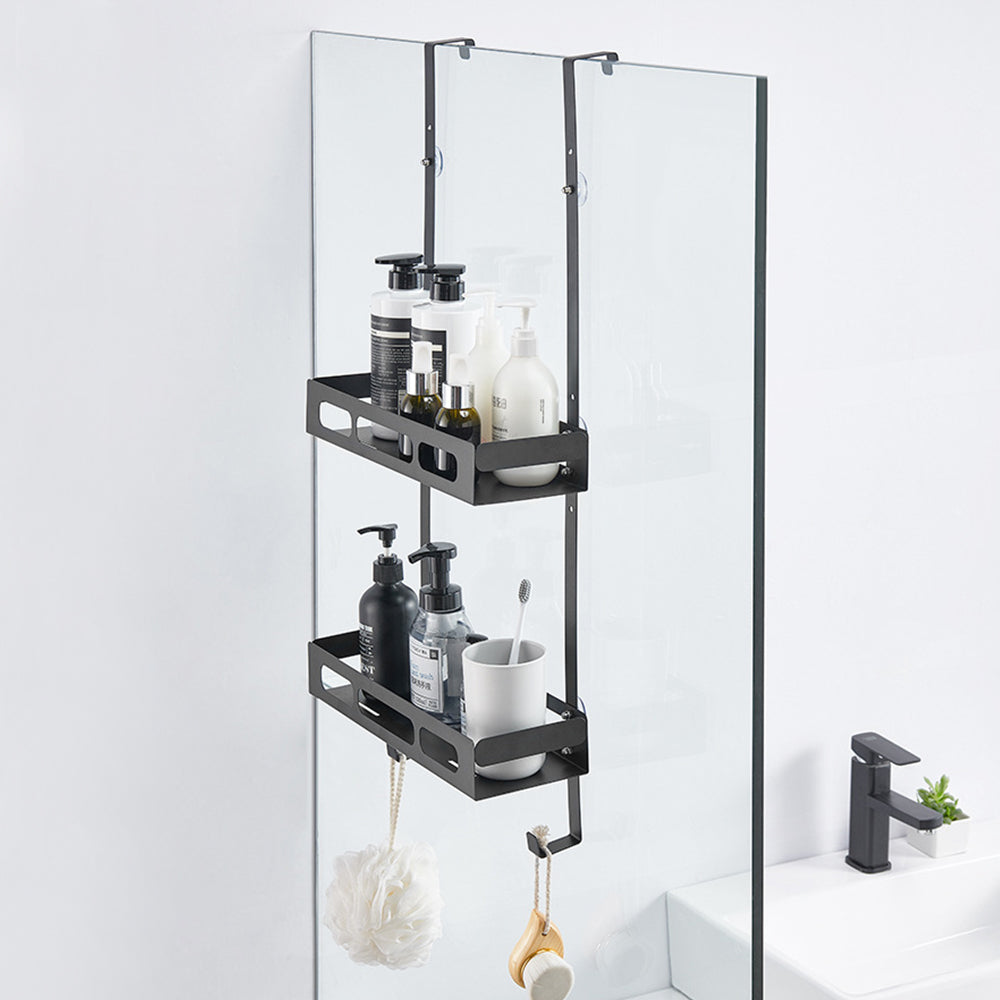 2-Tier Bathroom Shower Caddy Hanging Shelf Bath Storage Holder Rack ST2