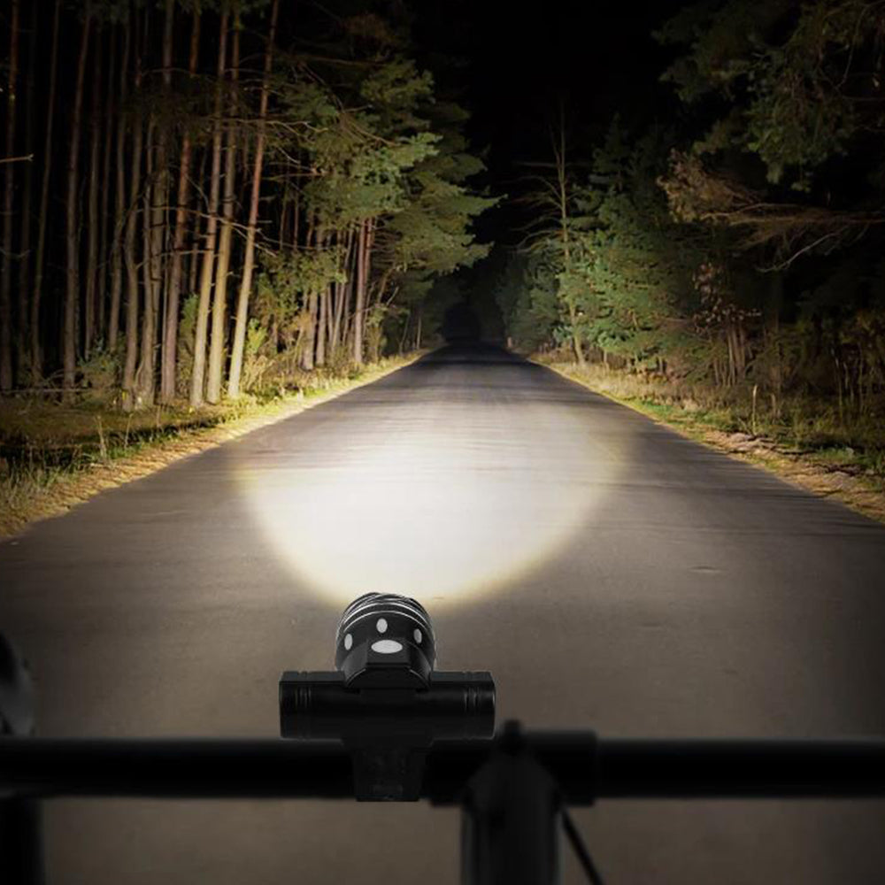 Rechargeable T6 Bicycle LED Light Headlight Tail Light Set with USB Cable
