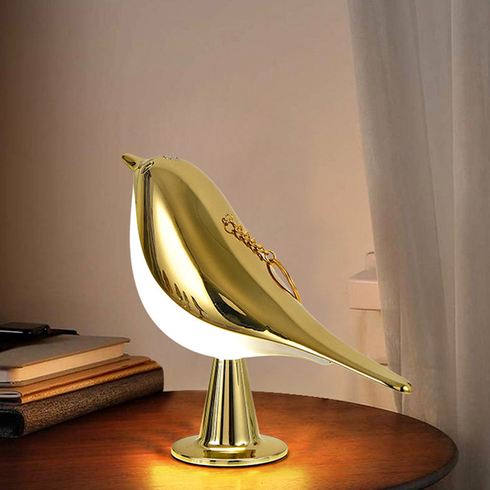 Magpie Bird LED Desk Lamp Bedside Touch Reading Night Light Champagne