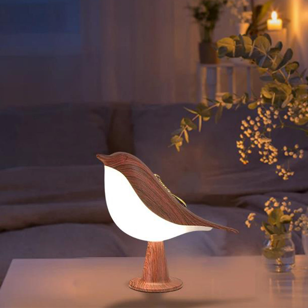 Magpie Bird LED Desk Lamp Bedside Touch Reading Night Light Red