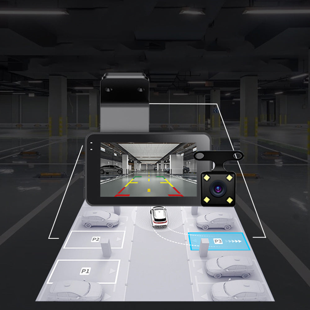 WIFI Dual Dash Cam Front and Rear HD 1296P Night Vision Recorder Camera