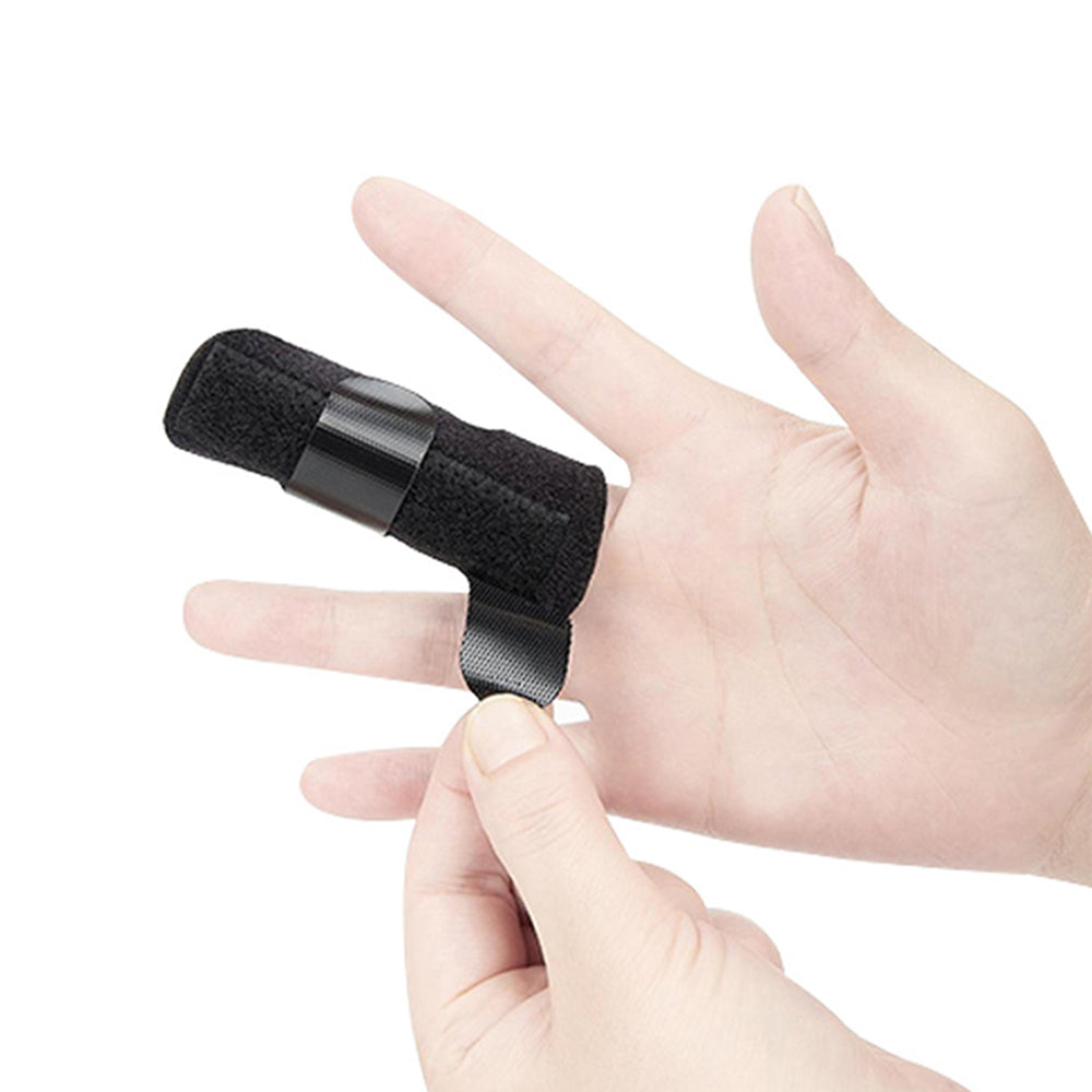 4Pcs Finger Brace Splint Trigger Finger Mallet Finger Jammed Support Black