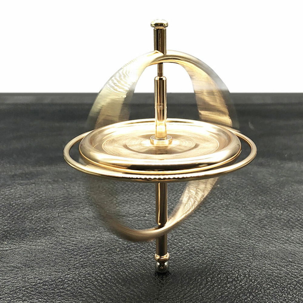 Metal Gyroscope Educational Relief Pressure Relieve Tool Traditional Stress Gold