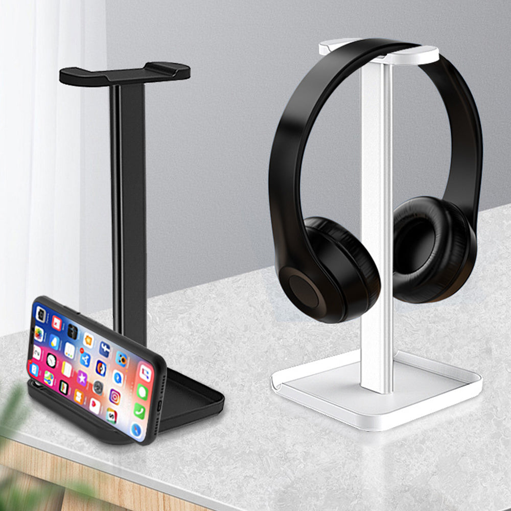 Headset Stand Multi-Purpose Headphone Bracket Hanger Desk Display Holder White