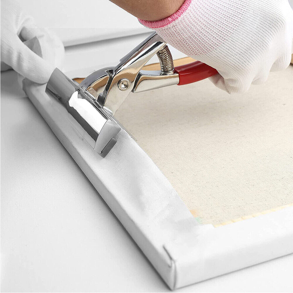 2Pcs Canvas Stretching Kit Plier Wide Jaw Stainless Stretcher Framing Paint Tool
