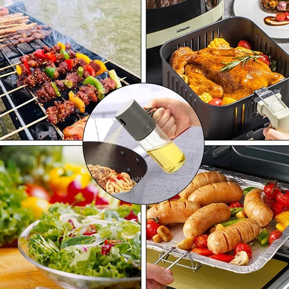 2Pcs Olive Oil Sprayer Dispenser Cooking Baking BBQ Oil Spray Bottle for Kitchen