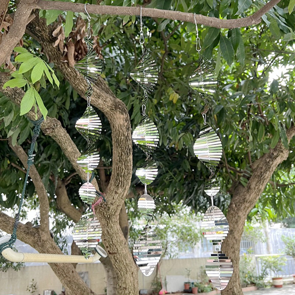 Rotating Reflective Bird Deterrent Wind Spinners Bird Scare Tool Spiral