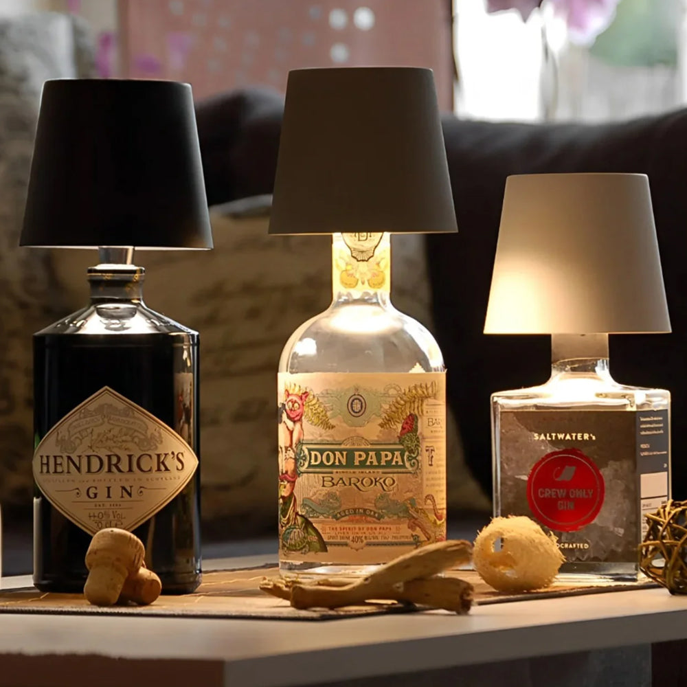 Wireless Pridola Bottle Lamp 3 Color LED Stepless Dimmable Wine Bottle Lamp