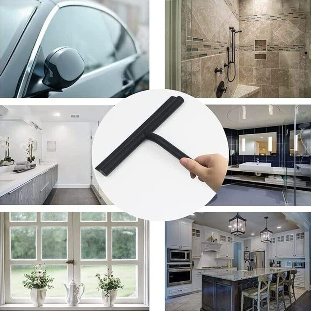 Shower Squeegee Bathroom Mirror Glass Window Cleaning Wiper Home Cleaner Blade