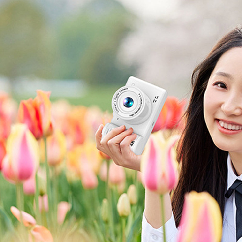 1080P HD Digital Camera Photography Autofocus with Memory Card USB Port White