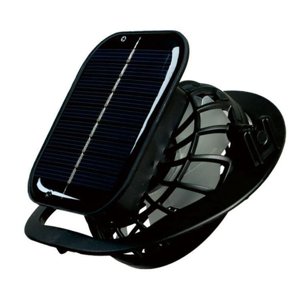 Outdoor Solar Fan Hat Wide Brim Sun Hat with Built in 2 Solar Fans Black