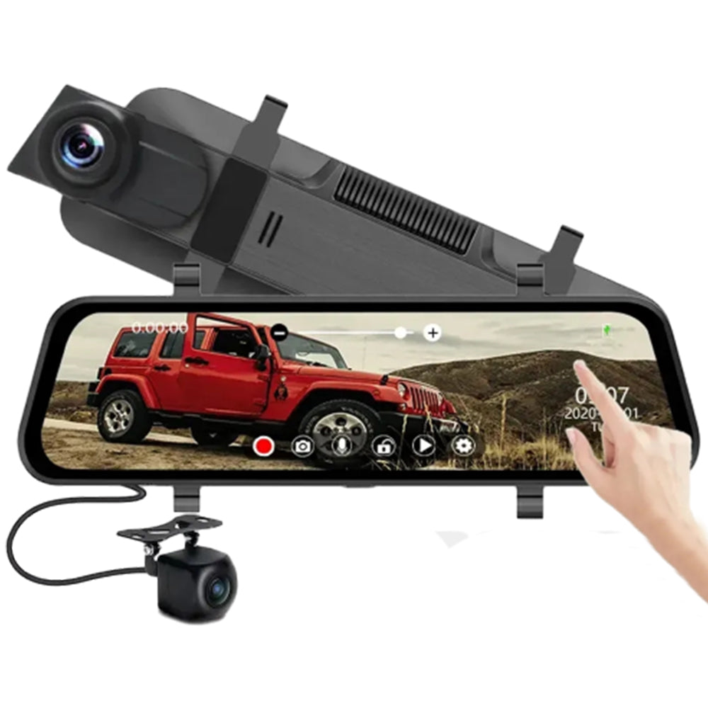 1080P Dash Camera 10 Inch Front Rear View Cam Car DVR Recorder with 64G Card