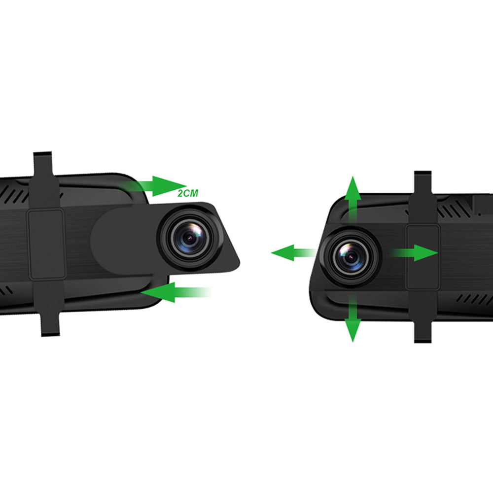 1080P Dash Camera 10 Inch Front Rear View Cam Car DVR Recorder with 64G Card