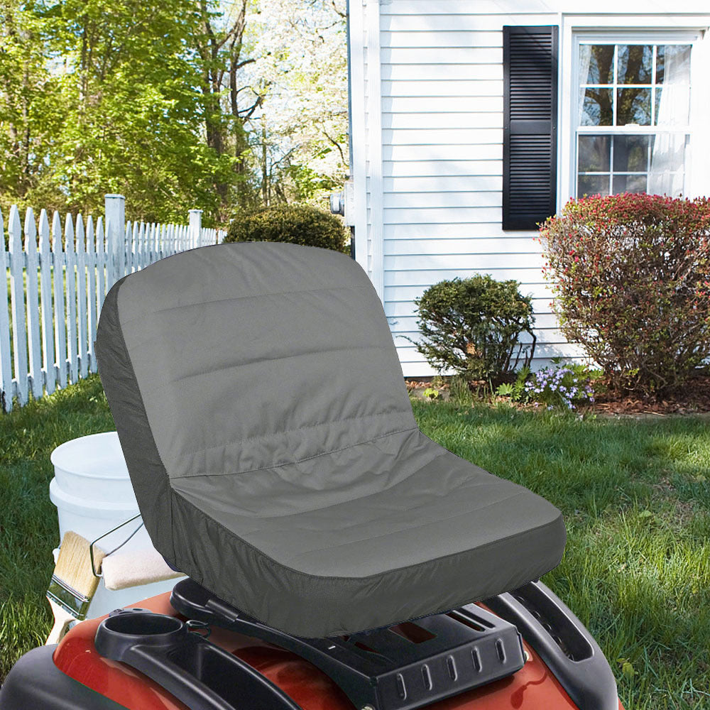 2Pcs Riding Lawn Mower Seat Cover Tractor Seat Cover with Mesh Storage Bag