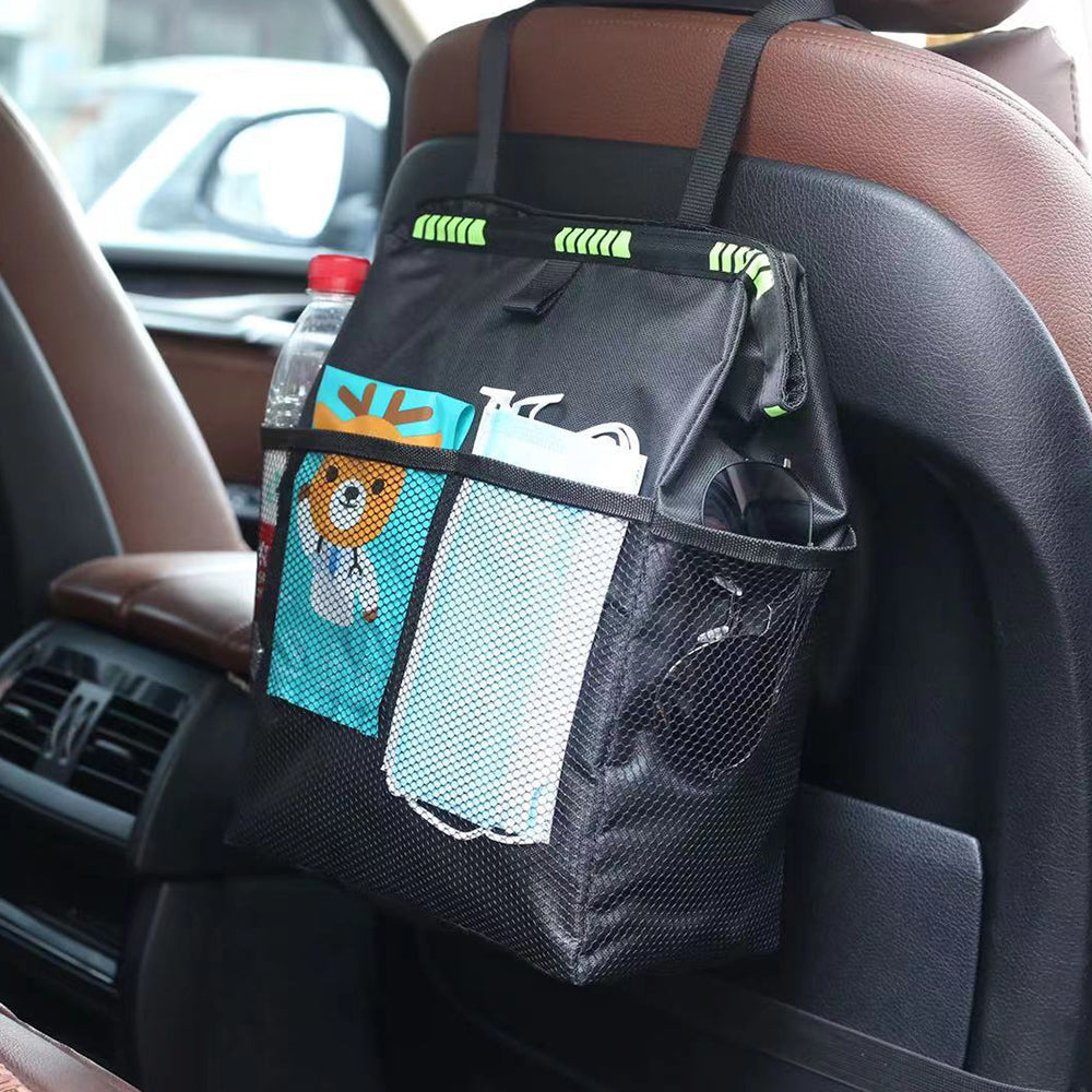 Water-Resistant Car Trash Can Car Back Seat Organizer Hanging Car Garbage Bag