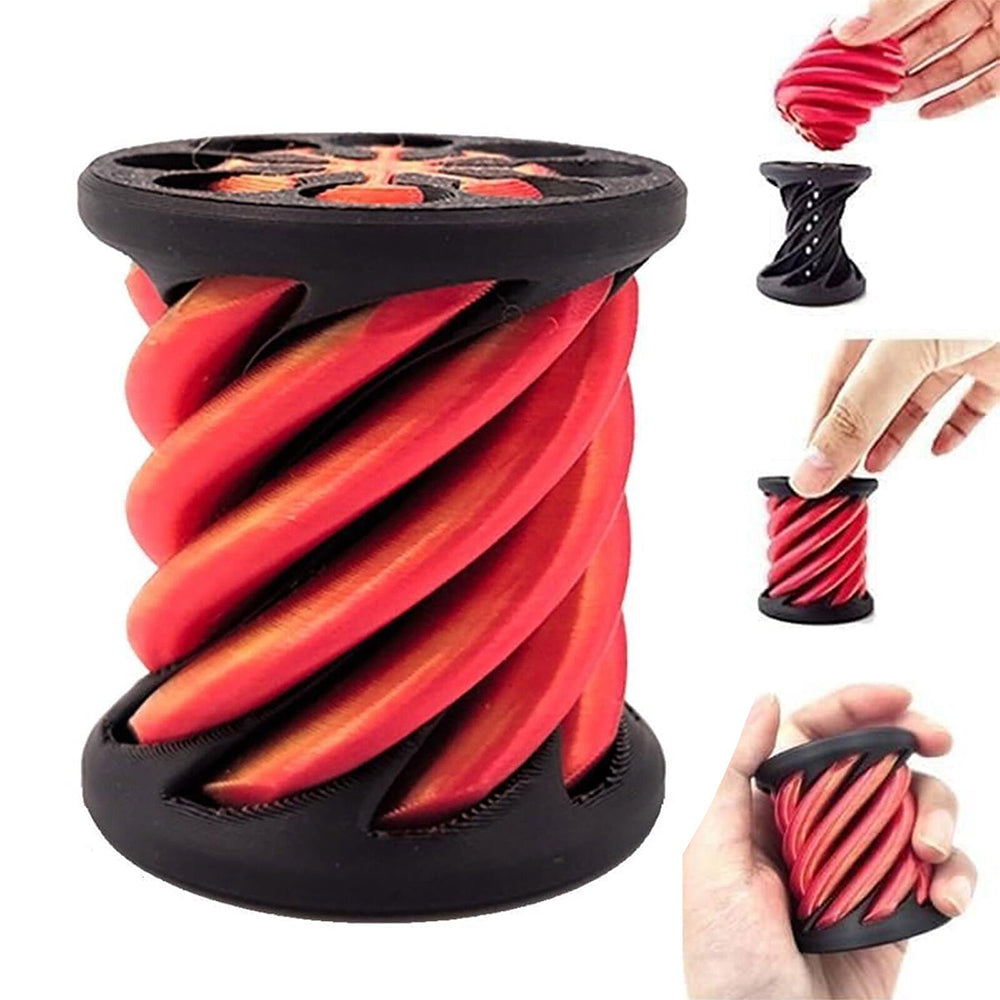 Impossible Cylindrical Passthrough Sculpture 3D Printed Cylindrical Fidget Toy