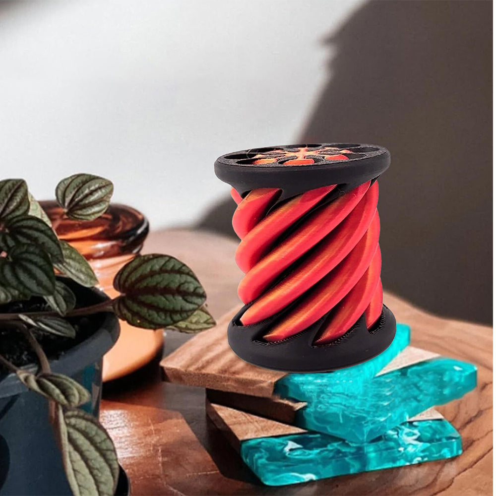 Impossible Cylindrical Passthrough Sculpture 3D Printed Cylindrical Fidget Toy