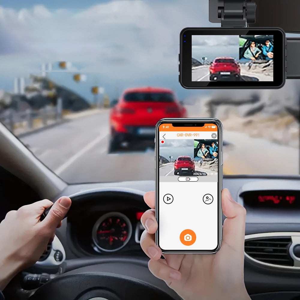 1080P Car Dash Camera Video DVR Recorder Front Inside Rear Night Vision Dash Cam