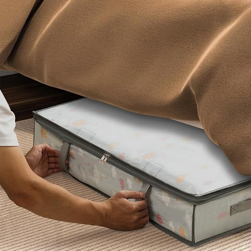 2Pcs Large Capacity Under Bed Storage Container Bag with Handle Closet Organizer