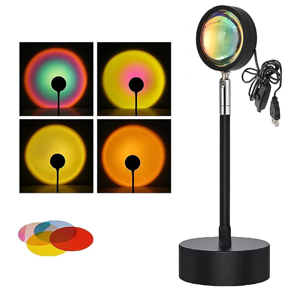 4-Color Sunset Projection Lamp for Bedroom Living Room Decor