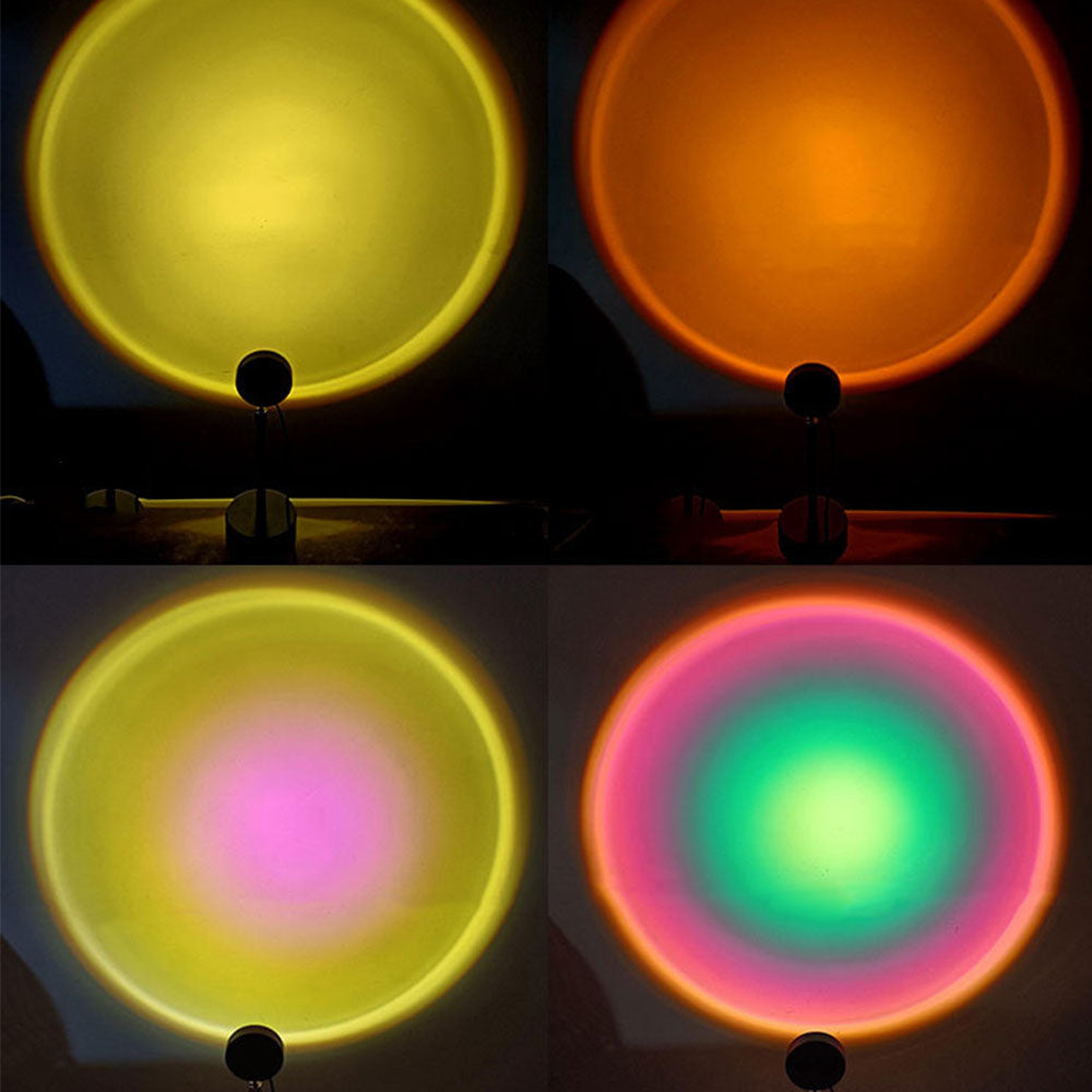 4-Color Sunset Projection Lamp for Bedroom Living Room Decor