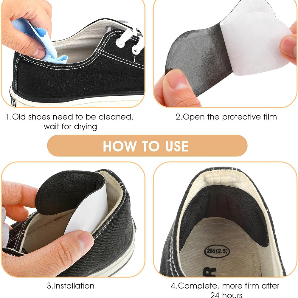6 Pairs of Anti Wear Heel Protection Pads for Shoes Cushions Heel Liners Grips Heel Inserts Insoles