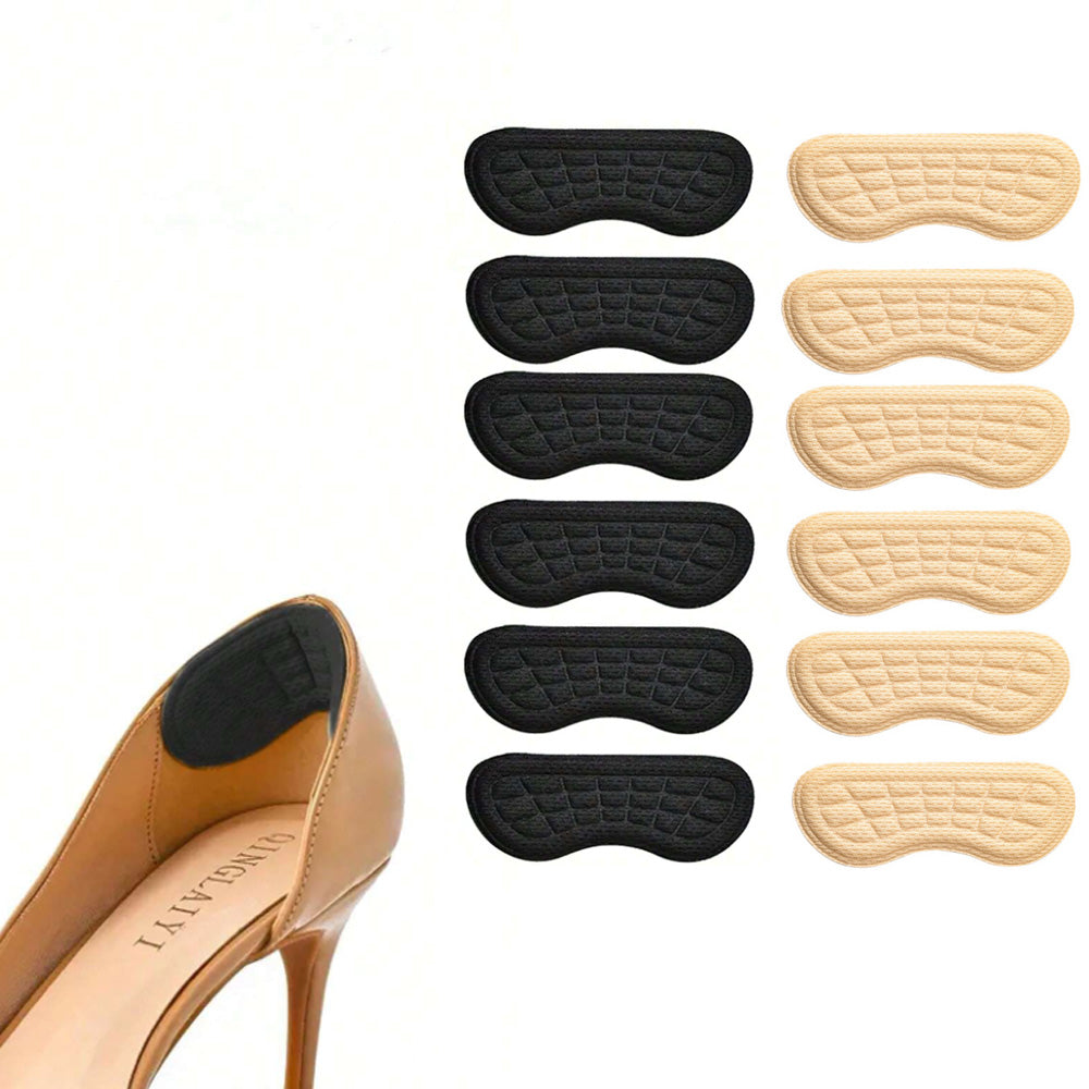 6 Pairs of Anti Wear Heel Protection Pads for Shoes Cushions Heel Liners Grips Heel Inserts Insoles