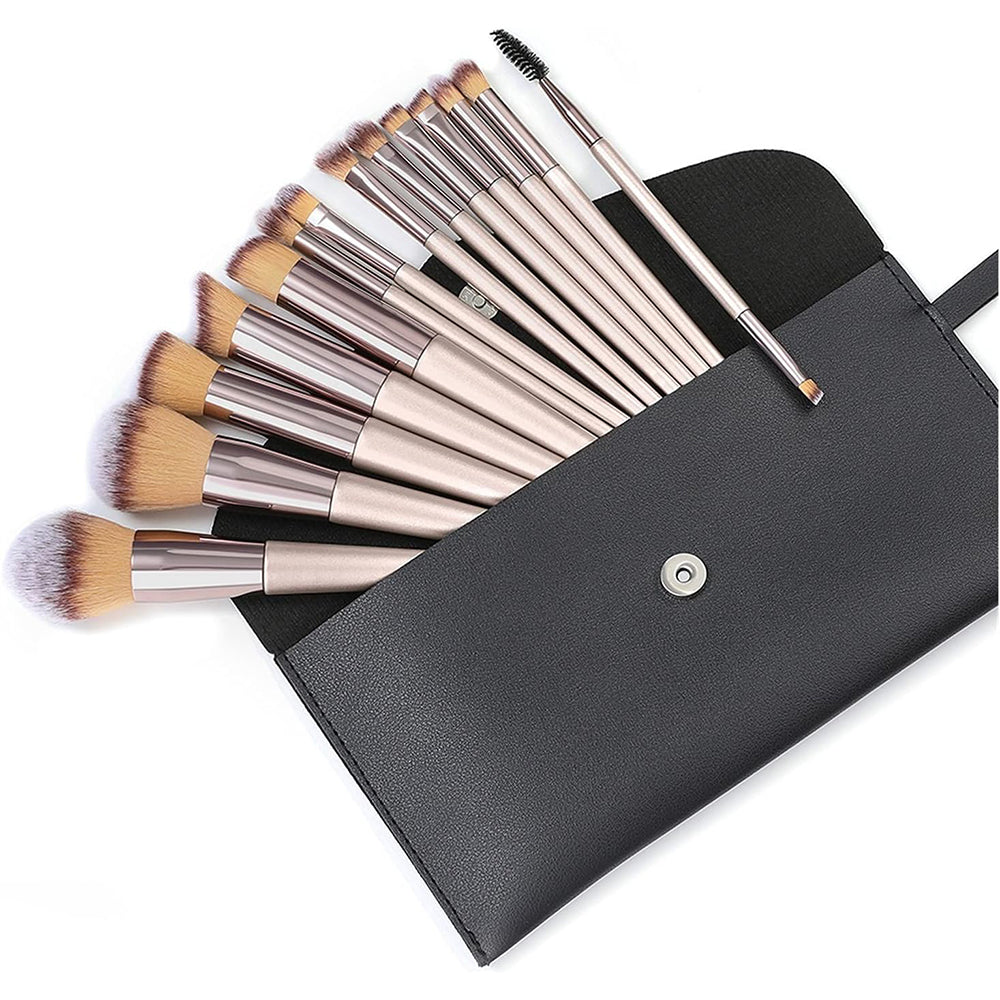 18Pcs Set Makeup Brush with Envelope Style Storage Case
